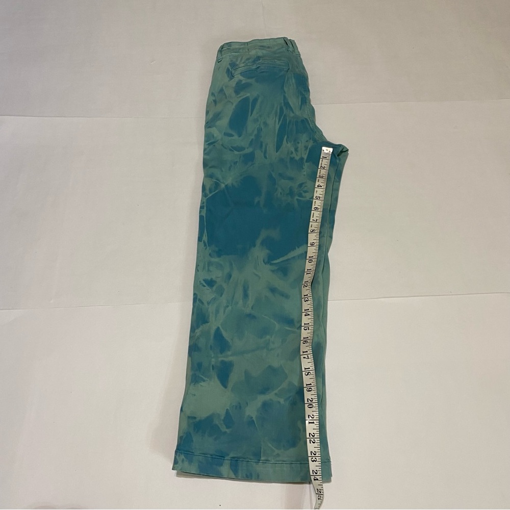 Cosmic Blue Love Green Tie-Dye Wide-Leg Pants - Picture 7 of 9